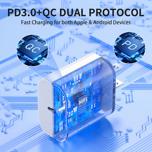 Paquete De 3 Cargadores Rápidos Para Iphone14,13,12,certificado Apple Mfi,cargador De Pared Pdusbc De 20w,adaptador De Carga De 6 Pies, Compatible Con iPhone 14pro/13 Pro12 Pro Max/11 Pro Max/xs Max