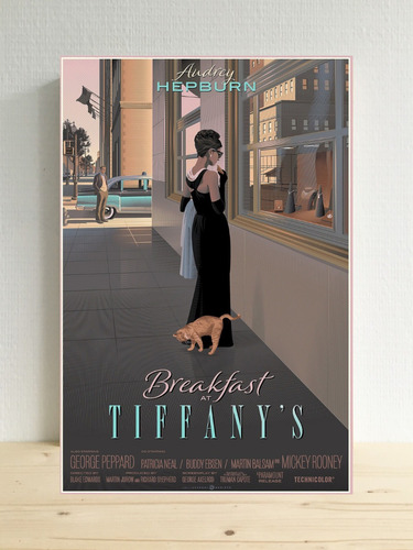 Breakfast At Tiffany Cuadro Personalizado 20x30cm Decoracion