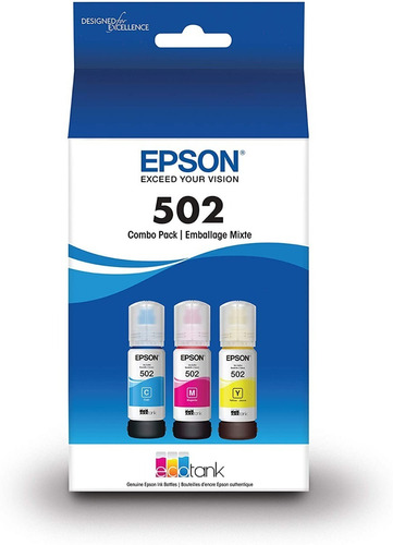 Tinta Epson T502 Ecotank Varios Colores Repuesto Impresora