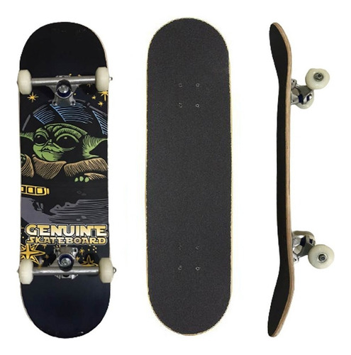 Skate Montado Genuine 8.0 Star Yoda Cor Das Rodas Aleatória Cor Dos Rolamentos Abec