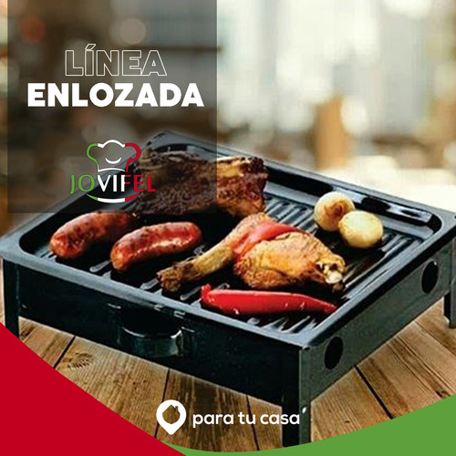 Imagen 5 de 10 de Brasero De Mesa Enlozado Portátil Jovifel + Pinza Parrillera