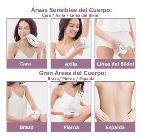 Ipl Depiladora De Luz Pulsada Depiladora Portátil Sin Dolor Blanco