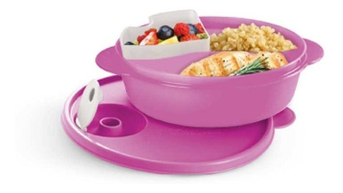 Lonchera Porta Comida Tupperware Cristal Flash 1l Divisiones