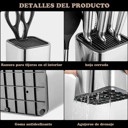 Soporte Para Cuchillos,soporte Universal De Acero Inoxidable