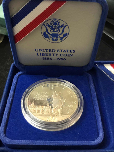 Liberty Silver Dol Lar United States 1986 Plata .999