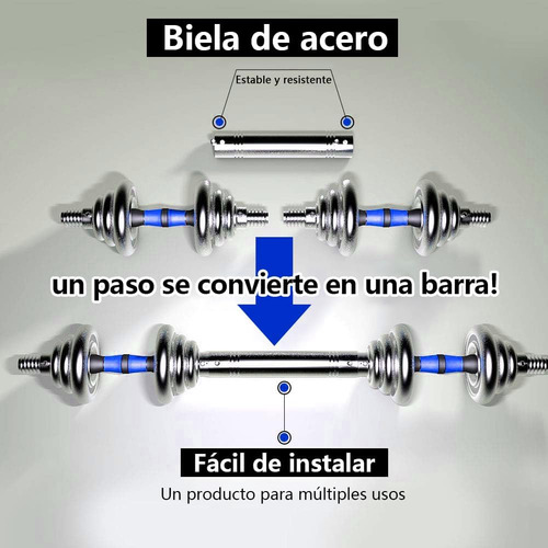 Mancuernas Ajustables 3 En 1 Para Entrenamiento En Casa