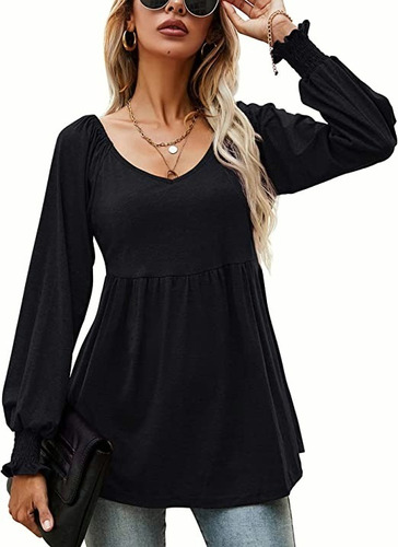 Cuello En V Elegante Blusa De Moda Femenina Casual