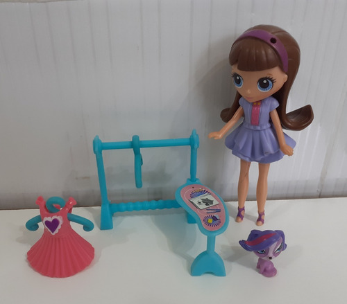 Muñeca Blythe, Mascota Y Vestidor Littlest Pet Shop Hasbro (Usado)