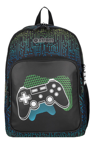 Mochila Xtrem Hopper Negra Gamer Color Negro