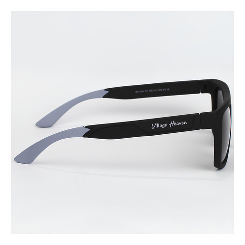 Óculos De Sol Masculino Polarizado Tr90 Resistente Haste Preto Lente Preto