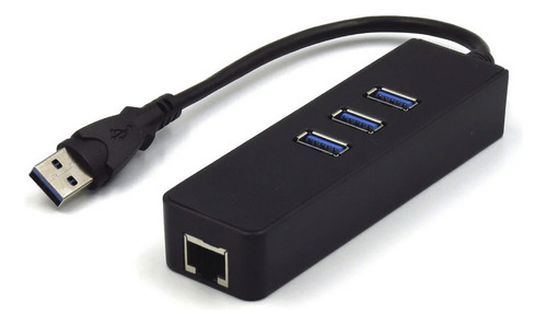 Adaptador Usb 3.0 (2.0) Rede Gigabit+hub 3 Usb 3.0 P/ Tv Box