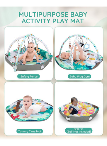 Lilian & Gema Baby Play Gym Mat, Mat De Tiempo De Abdominaci