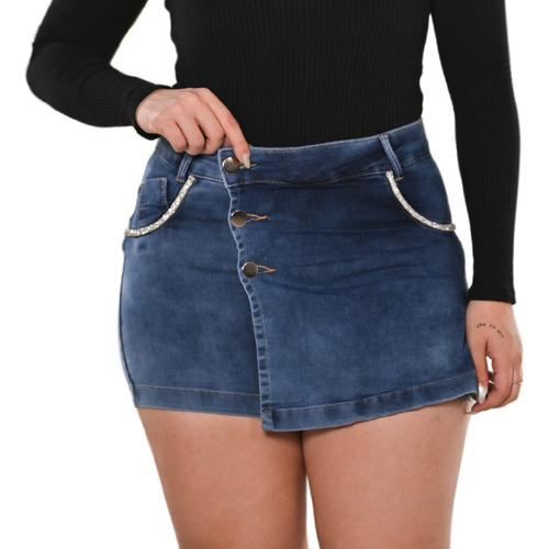 Short Saia Jeans Feminino Curto Com Lycra Modelos Diversos