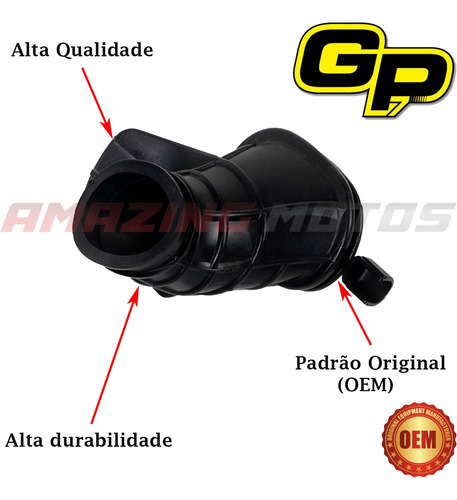 Condutor Duto Caixa Filtro Ar Cg 150 Titan 2004 A 2008 Gp7