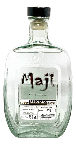 Tequila Artesanal Mají Reposado Cristalino 750 Ml