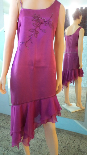 Vestido De Fiesta Talle Mediano 42/44 Bordado