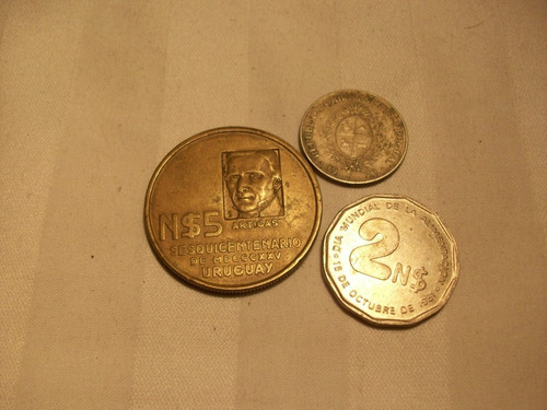 Moneda Lote Antiguo Coleccion/urugua Descontinuado 1970/81