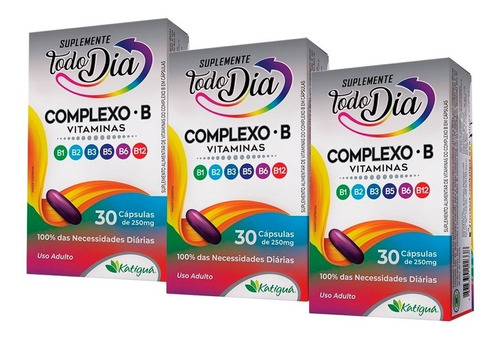 Vitaminas Do Complexo B - 3x 30 Cápsulas - Katiguá