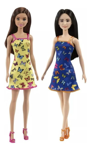 Barbie Muñeca 2 Pack Fashion Dolls Vestidos Con Flores 