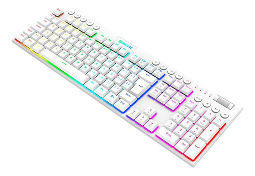 Teclado Mecânico Redragon Horus K619w Rgb Switchbrown Branco