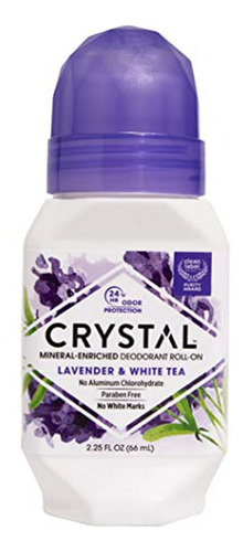 Cristal Esencia Desodorante Roll-on, Lavanda Y Té Blanco 2.2