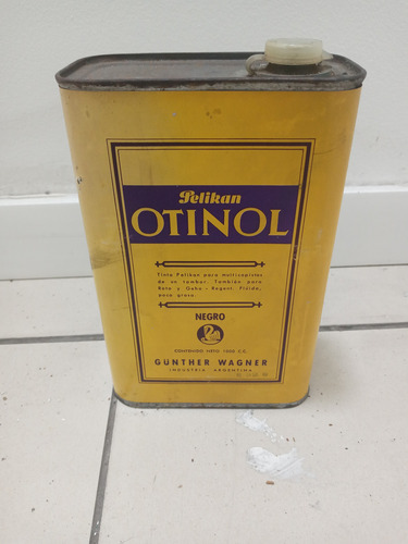 Antigua Lata De Litro Tinta Pelikan Otinol (Usado)