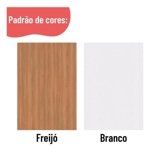Paneleiro De Cozinha Bárbara 40cm 2 Portas Freijó E Branco