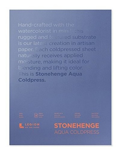 Stonehenge Aqua Gouache Bloque De Prensado En Frio, 12 X 16