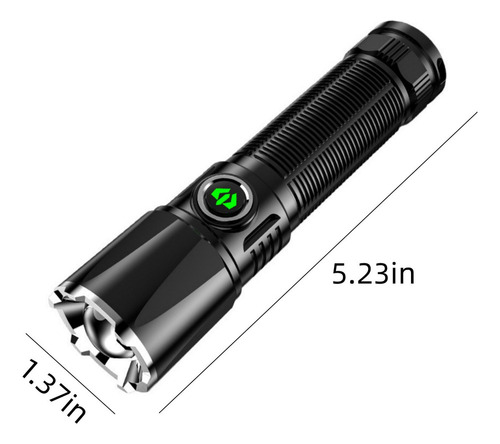 Linterna Led Linterna Recargable Duradera Con Zoom