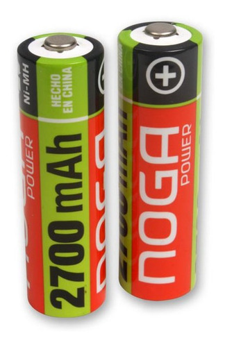 Imagen 2 de 7 de Pilas Recargables Aa 2700 Mah Ni-mh X 2 Unidades En Blister
