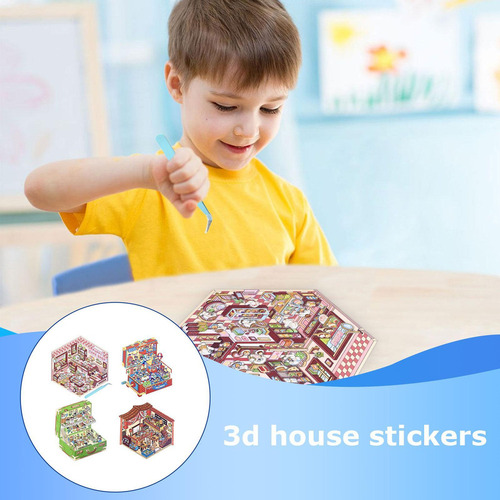 Wu Escenas Pegatinas For Niños Pegatinas Casas 3d Etique