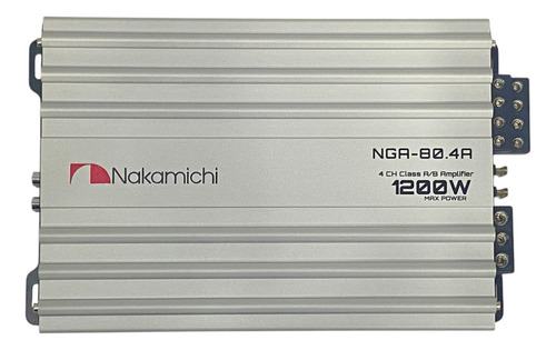 Amplificador 4 Canales Nakamichi Nga-80.4a 1200w Color Gris
