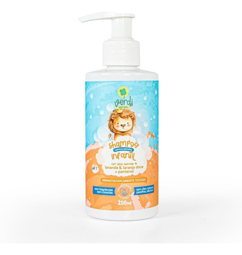 Shampoo Infantil Vegano Verdi Natural ® Com Pantenol