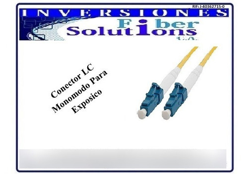 Conector Lc Monomodo Exposico / Fibra Optica / Por 4 Und