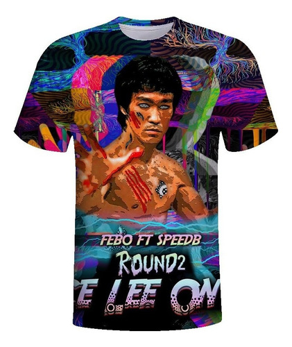 Camiseta For Hombre Y Mujer Con Estampado 3d Bruce Lee Kungf