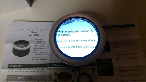 Lente De Aumento Lupa Con Luz Led Lupa Táctil Y Zoom Lupa De