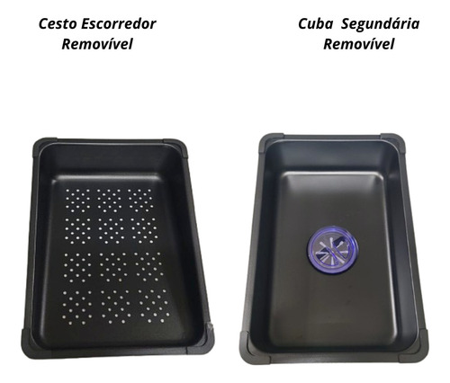 Cuba 75x45 cozinha lava copos torneira cascáta pia inox Moreira Importação Gourmet