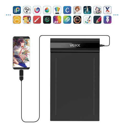 Tableta De Dibujo Gráficos Veikk S640 Tableta Osu Portátil Y