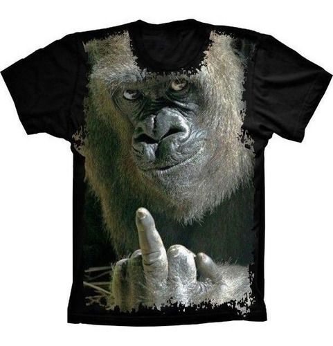 Camiseta Estilosa 3d Fullprint  Gorila Fuck