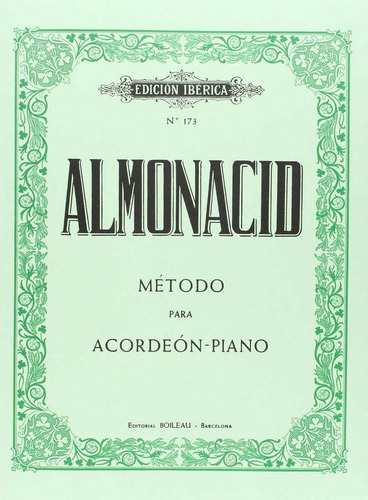 Metodo Acordeon-piano - Almonacid, Agapito