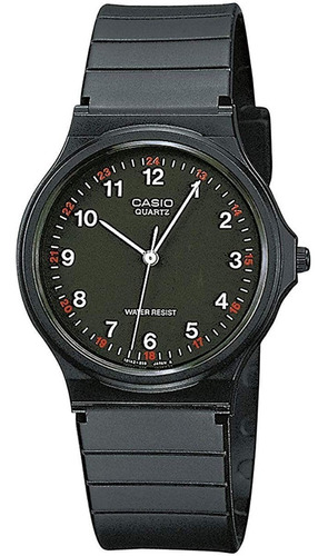 Reloj Casio Mq24 Clásico Original Unisex 35mm Color del bisel Negro Color del fondo Black