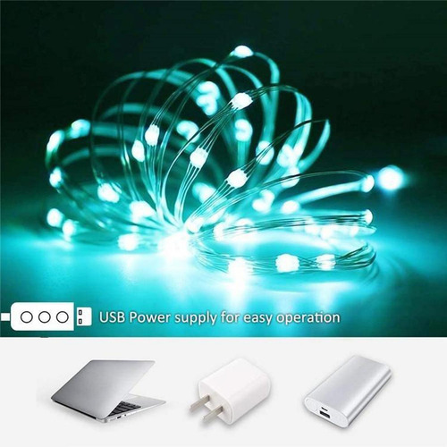 Rgb , Bluetooth App Controlado 100 Led Usb Fairy Light,