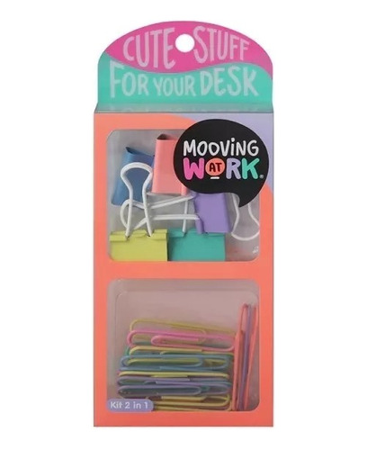 Kit Set Ideal Oficina Escritorio 2 En 1 Naranja Mooving