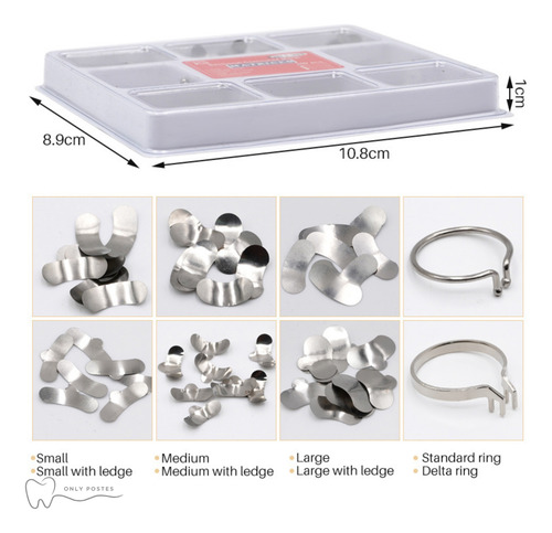 Matrices Metalicas Preformadas Odontológicas Pack X10
