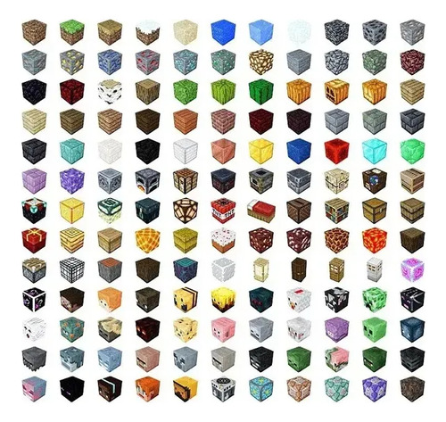 112pbloques De Construcciónmagnéticos Aleatorios D Minecraft