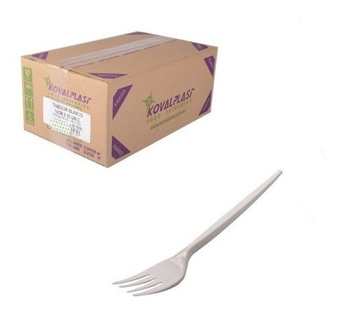 Imagen 1 de 6 de Tenedor Descartable Kovalplast X 100 Unidades / Envios
