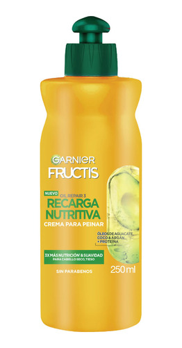 Crema Para Peinar Garnier Recarga Nutritiva X 250 Ml