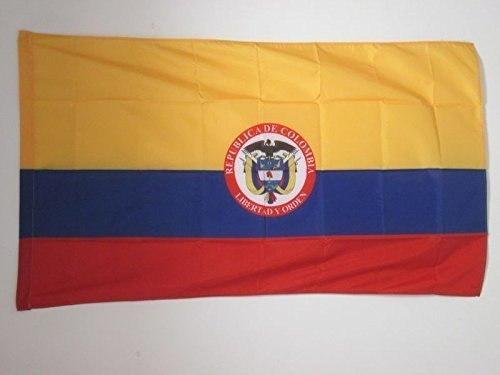 Bandera De Az Flag Colombia Escudo De Armas Bandera 2' X 3' 