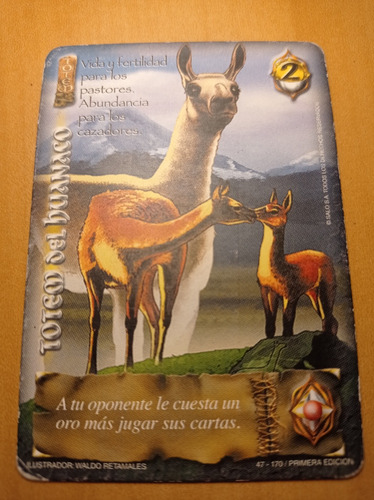 Tótem De Guanaco. Cofradía. Carta Mitos Y Leyendas Salo 