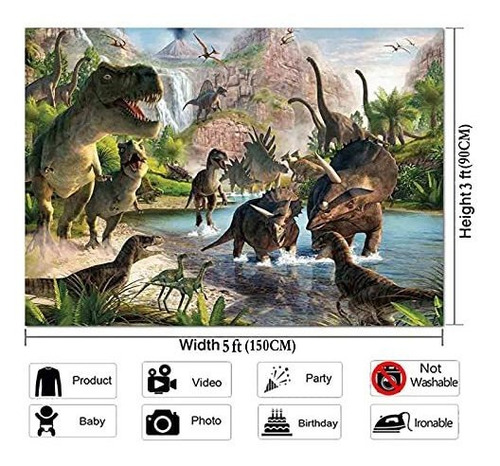 Jurassic Park Fondo Fotografia Diseño Dinosaurio 3d Niño